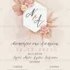 Προσκλητήριο Γάμου Floral TS292