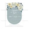 TS620-Νο91Κ-01 Προσκλητήριο Γάμου Dusty Blue Floral