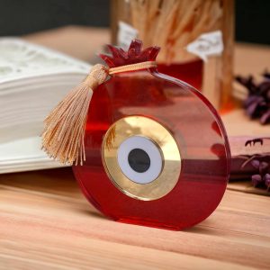 387479115_24076059955374898_5162371785103330722_n Ρόδι Plexiglass Κόκκινο με Χρυσό Μαύρο Μάτι