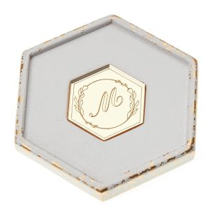 Μπομπονιέρα Σουβέρ Με Plexiglass Στοιχείο Μονόγραμμα