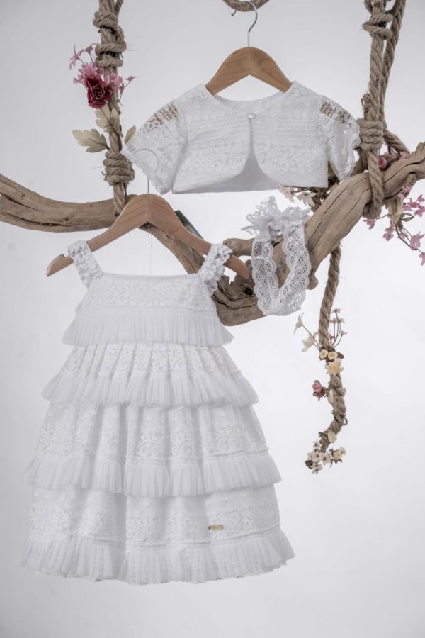 13dab0fa-b2a5-40f4-a270-cd8b86ebb1a1 Βαπτιστικό Φόρεμα Λευκό Boho Κ100
