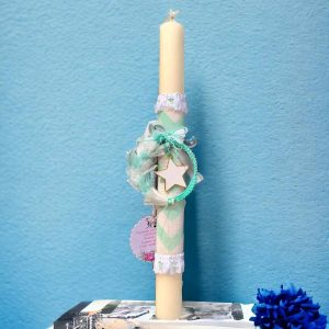 23880123-78b5-4a2a-b7d5-306d66b16c4f Πασχαλινή Λαμπάδα Boho Μεταλλικό Αστέρι