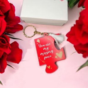 Μπρελόκ Puzzle Αγίου Βαλεντίνου Κόκκινο