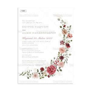 Προσκλητήριο Γάμου Elegant TS953