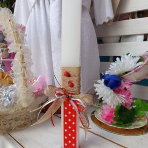 Πασχαλινή Λαμπάδα με Πασχαλίτσες